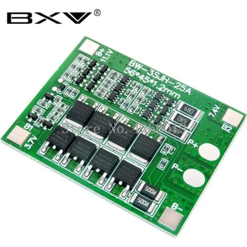 3S 25A Li-ion 18650 BMS PCM Battery Protection Board with Balance For li-ion Lipo Battery Cell Pack Module