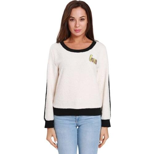 Blusas De Inverno Feminina Pullover 2018 Autumn And Winter New Pattern Sweater Love Badge Joint Long Sleeve Baby Jacket Woman