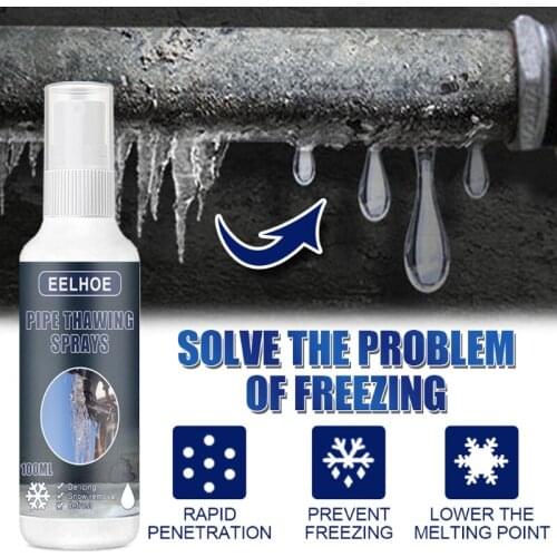 100ml Winter Pipe Thawing Sprays Snow Melting Windom Windshields Key Locks Latches Windom Rapid Thawing Antifreeze Agent