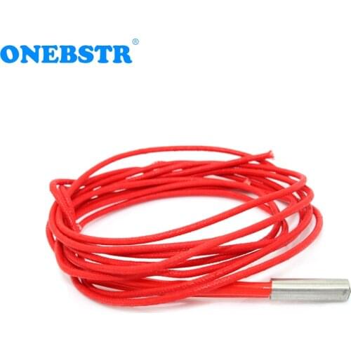 12V/40W 6x20mm 24V/40W Heating Pipe Single-head Electric Tube Red Single-ended Heating Rods 3D Printer Accessories Free Shipping
