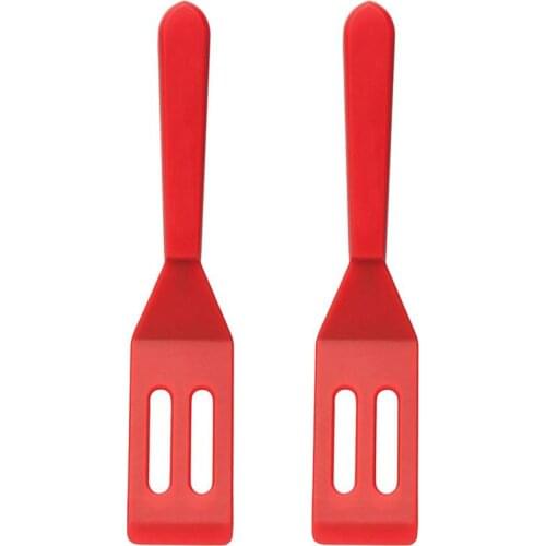 2pcs Silicone Baking Utensil Non-Stick Steak Spatula Silicone Kitchen Tool Silicone Brownie Baking Cookie Spatula Mini Spatula
