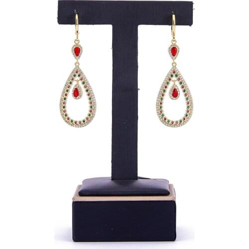 2020 SEP Moroccan Caftan Wedding dress earring zircon stone fashion jewelry copper high quality earring