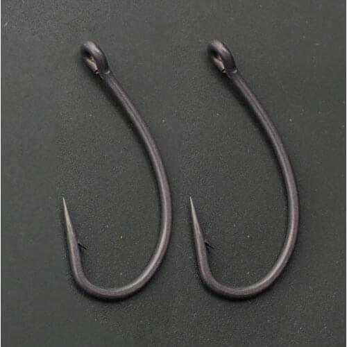 30PCS High Carbon Steel Carp Fishing Hook Fishing PTFE Carp Coarse Barbed Hook For Carp Fishing Rigs Fishing Accessories Tackle
