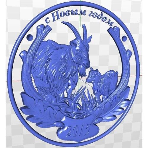 3d goat_2 model relief for cnc in STL file format