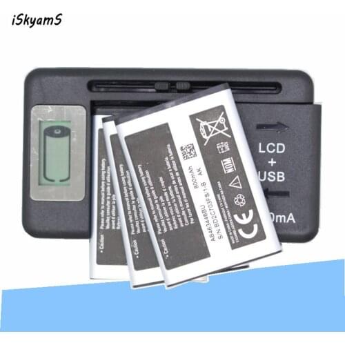 3x 800mAh AB463446BU Replacement Battery +Charger For Samsung SGH GH E251 E258 E350 E428 E500 X208 E900 E908 C512 X630 X680