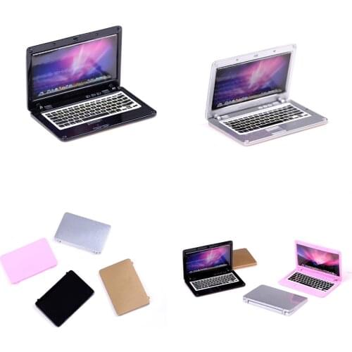 5.5*4.4*0.2cm Multicolor Doll House Scene Simulation Doll Accessories For Mini Doll House Mini Laptop Computer