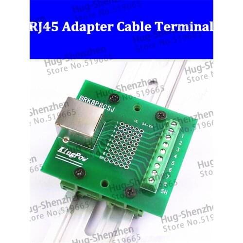 5pcs/lot RJ45 adapter cable terminals / network interface adapter cable terminals / BRK8P8CSJ adapter plate without Din Rail