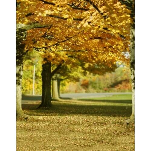 5x7ft Fall Yellow Tree Leaves Photography Backdrops Photo Props Studio Background