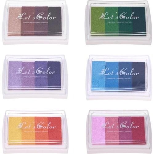 6 colors DIY Scrapbooking Vintage Crafts Ink pad Colorful Inkpad Stamps Sealing Decoration Stamp Paint Wedding Stamps Inkpad