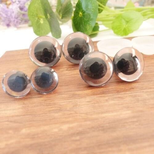 60pcs/lot--- 16mm&20mm&24mm clear trapezoid plastic safety toy eyes &white washer for diy plush doll accessories--size option