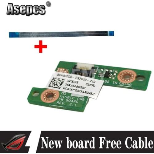 Akemy New ew Original Power button switch board with cable For Asus A450C X452C Y481C X450LD Y481L X452L X450LA A450L board