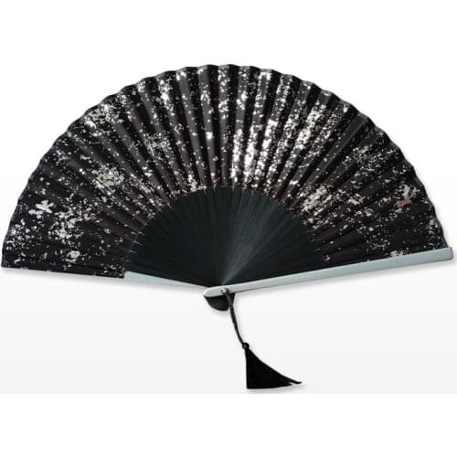 Bronzing Folding Fan Chinese Style Baking Lacquer Fan Classical Universal Male Fan Female Fan Tide Golden Fan