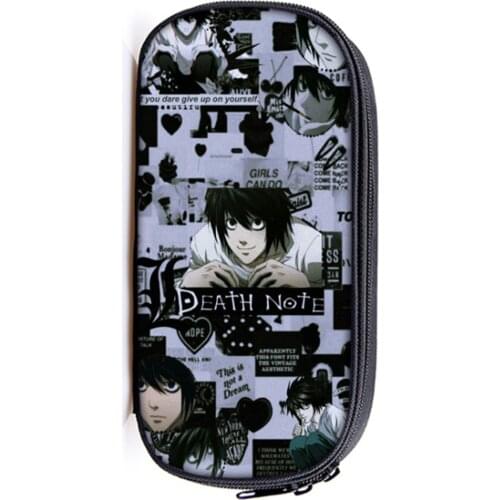 Anime Death Note Logo Pencil Case Boys Girls Students Stationery Bag Girls Large Capacity Cosmetic Bag