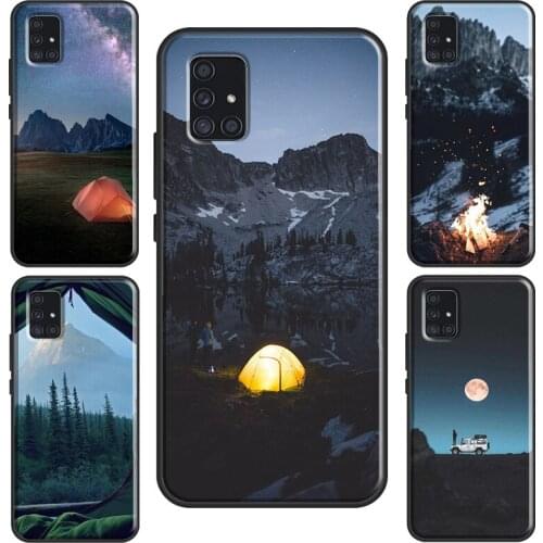 Camping Nature Mountain Case For Samsung Galaxy A71 A51 A70 A50 A40 A30 A10 M21 A7 2018 A11 A20e A21S Coque