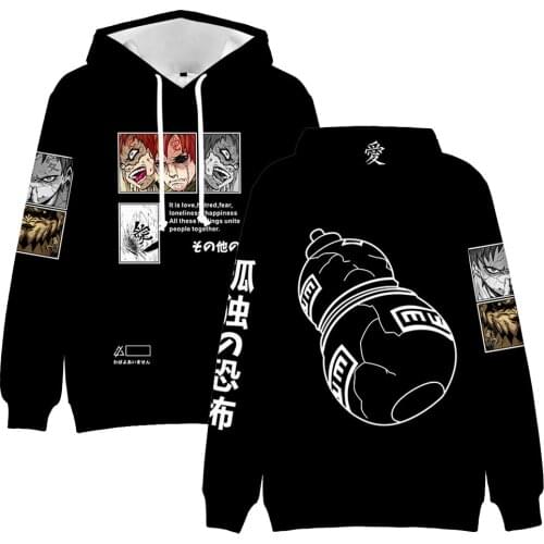 Black 3D Hoodie Hatake Kakashi Sweatshirts kids Hoodies Boy/girl Ninja Long Sleeve Anime Akatsuki Sasuke Clothes Cool Pullovers