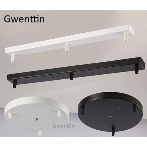 DIY Ceiling Plate Light Fittings Hanging Lamp Base Canopy Tray Suspension Loft Home Decor Round Rectangular Lighting Accessories