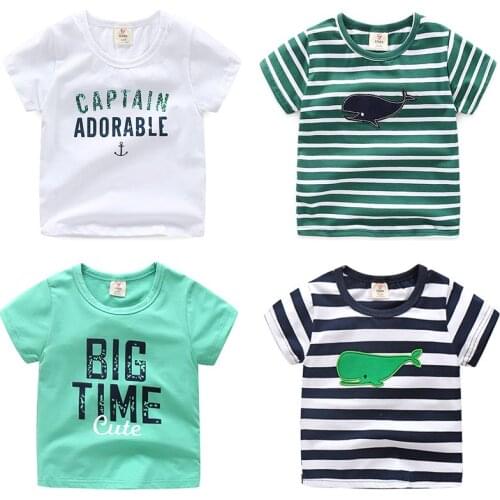 Boy t Shirt for Children Cotton Summer 2018 tshirt Striped t-shirt for Girl Kids Clothes Tops Tee 2-10 Year tshirts t shirts