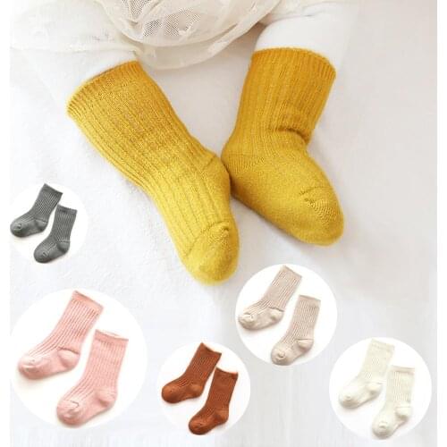 Toddler Baby Girls Knee Cute Winter Warm Cotton Casual Stockings High Long Socks