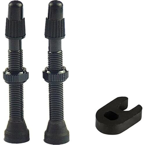 2 Pcs/set Bicycle 40/60/80mm Valve for Compatible Road MTB Bicycle Tubeless Tires Brass Core Alloy Stem Tubeless Sealant