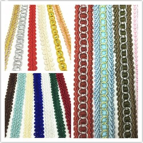 3M/Lot Embroidered Flowers Lace Applique Trim High Fabric Ribbon Craft Accessories For Wedding Decoration HB142