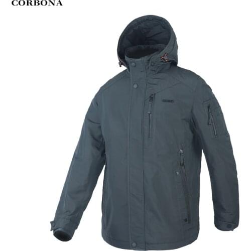 CORBONA Autumn Mens Jacket Business Casual Memory Foam Sports Outdoor Winter Coat High Quality Cotton Male Clothing Homme Parka