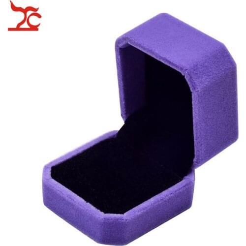 Wholesale 10Pcs Quality Square Engagement Wedding Velvet Earrings Ring Box Amazing Party Ring Jewelry Display Case Gift boxes