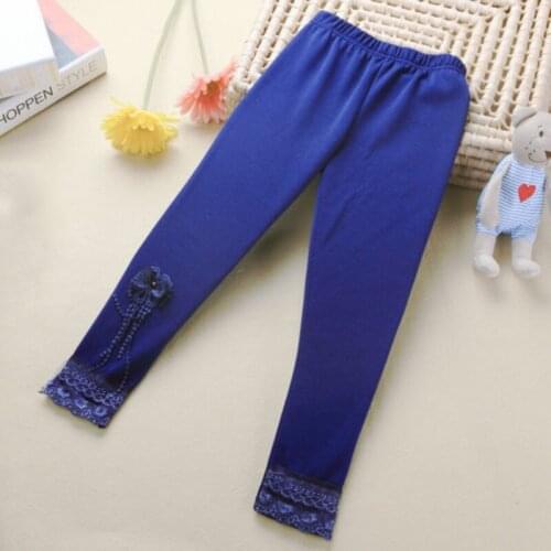 Kids Girls Ballet Dance Leggings Lace Flower Butterfly Stretch Slim Pants 2-7Year