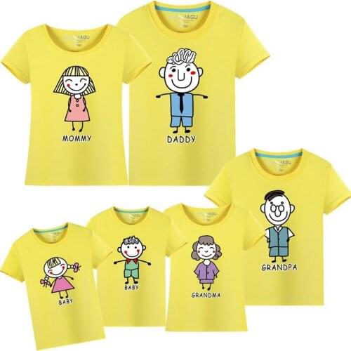 Summer Couples Lovers T-Shirt mommy and me clothes Casual Tops family matching clothes baby girl Print T-Shirt famili look