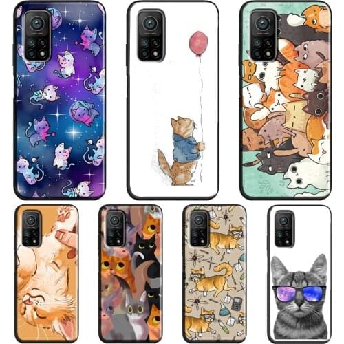 Cute Kitten Cats Cartoon Case For POCO F3 F2 M3 X3 Pro Cover For Xiaomi Mi 11 Lite Ultra Mi 10T Pro Mi Note 10 Lite