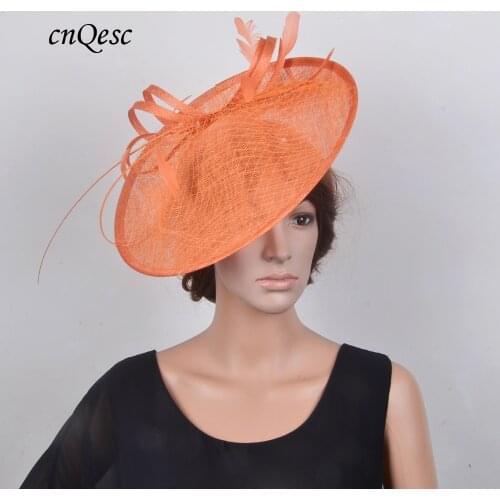 NEW Big Sinamay fascinator hat for Kentucky Derby,wedding Womens hat party.orange,hot pink,purple,royal blue,red,dark grey