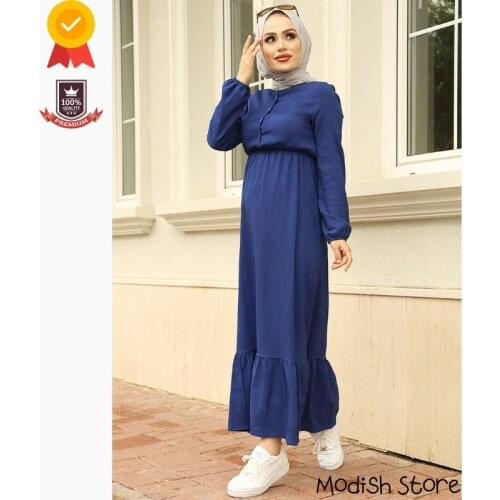 |2021 New Season| Ruffled Skirt Robe Turkey Store Long Dress For Women Ramadan Moroccan Caftan Evening Dresses Modest Dress