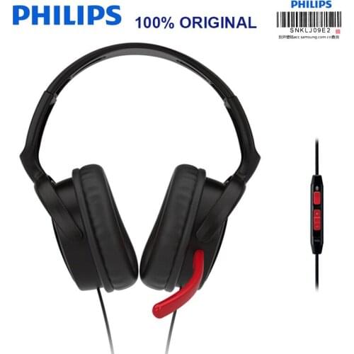 ORIGINAL Philips SHG7980 Wired Headphone Support Video & Game Wiht 3.5mm Plug Microphone Wire Control For Video Chat