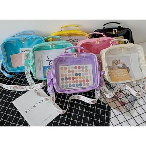 Clear Front Pocket Transparent Cute Wild Backpack Large Capacity Multipurpose 20CA