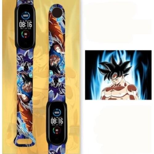 Doragon Boru Son Goku Smart Band Bracelet For Xiaomi Mi Band 5 6 Silicone Wrist Strap For Miband 3 4