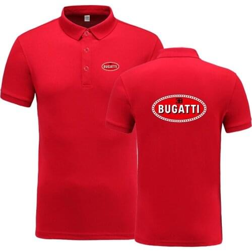 New Summer Short-sleeve Polo Homme High Quality Cotton Fashion Bugatti logo Print Polo Shirt Casual Business Camisa Polo