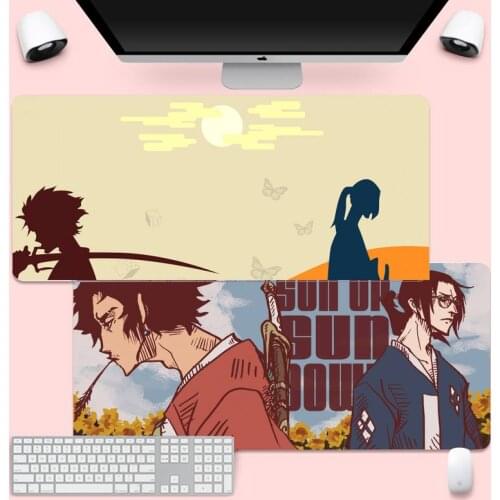 Samurai Champloo Rubber PC Computer Gaming mousepad Gaming Mousemat XL Large Keyboard PC Desk Mat Takuo Anti-Slip Comfort Pad