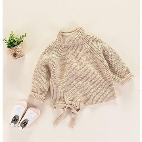 Girls sweater 2019 autumn and winter new childrens clothing Korean version of the thick half turtleneck sweater childrens swe