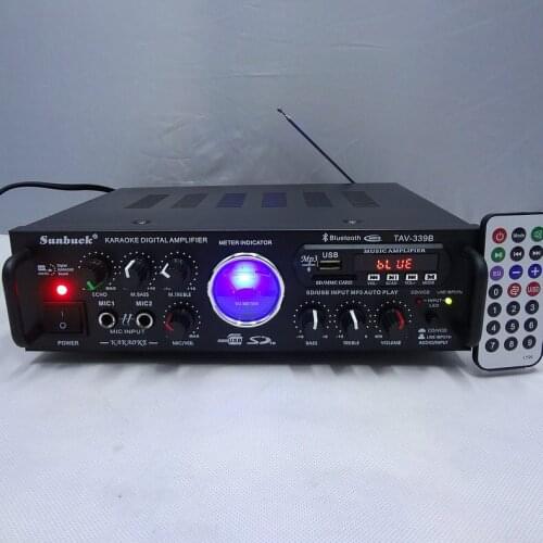 TAV-339B 200W 220V HIFI home karaoke amplifier Dual microphone / card / FM amplifier