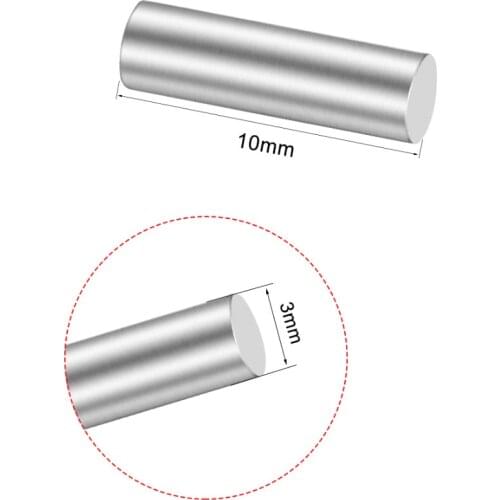 Uxcell 20Pcs Stainless Steel 3mm Dia Shaft Round Rod for DIY Toy RC Car Model Part Length 10mm/15mm/20mm/25mm/30mm/35mm