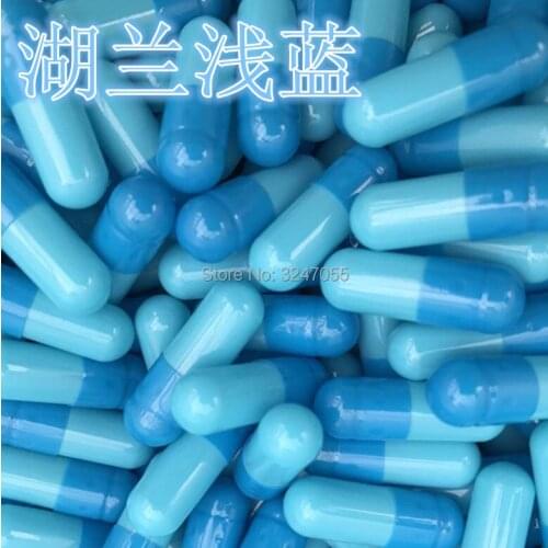 1000pcs/lot Size 0# Seperated Gelatin Medicine Empty Capsules, Gelatin Swallow Medicine Powder Refillable Capsules