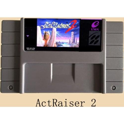 Act Raiser 2 16 bit Big Gray Game Card For USA NTSC Game Player