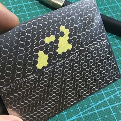 4 in 1 Metal Double-sided Digital Honeycomb camouflag Paint Mask Cover Paper Cutting Pad Cutting Mat Board Spray Model Tool