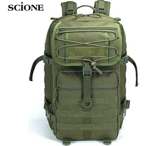 45L Outdoor Tactical Bag Military Backpack 15.6inch Army Molle Hunting Bags Hiking Camping Fishing Bag Travel Backpack XA268A