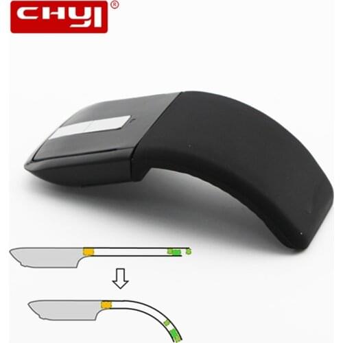 CHYI 2.4Ghz Foldable Wireless Mouse Compact Folding Arc Touch Mouse Computer Gaming Mice For Microsoft Surface PC Laptop