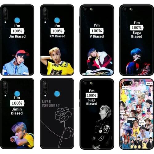 Black tpu Case For Huawei Honor20 Lite 10 10i 20S 30S 30 Case Honor 7A 7s 7C Case Cover Rap RM JIMIN JIN SUGA J HOPE V JUNG KOOK