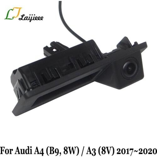 For Audi A4 B9 8W A3 8V 2017 2018 2019 2020 Car Reverse Camera / RCA HD Night Vision Auto Trunk Handle Rear View Back Up Camera