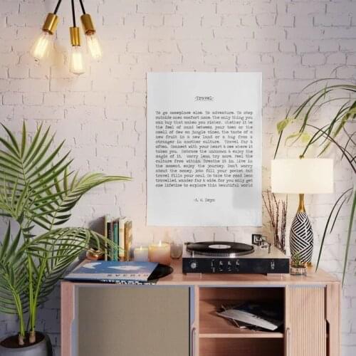Home Decorative Canvas HD Travel Far Often Letter Prints Paintings Black White Modular Pictures Wall Art Poster Artwork Framed