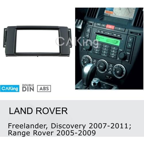 Double Din Car Fascia Radio Panel for Range Rover 2005-2009 Dash Kit Install Mount Facia Plate Adapter Cover Console Bezel Trim
