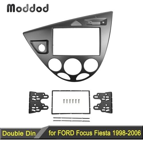 Double Din Stereo Panel for Ford Fiesta Focus Fascia Radio Refitting Dash Mounting Installation Trim Kit Face