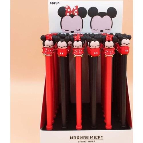 36 pcs/lot Mouse Gel Pen For Writing Cute Animal Black Ink signature pen School Supplies Stationery gift